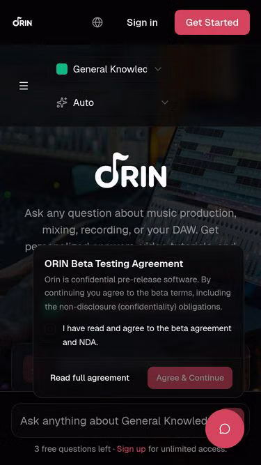 Screenshot of orin.institute