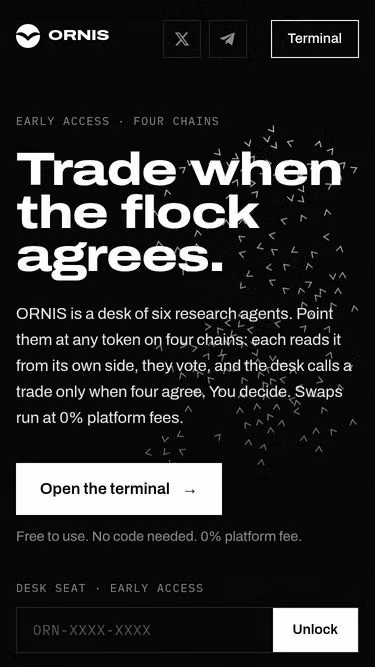 Screenshot of ornis.finance