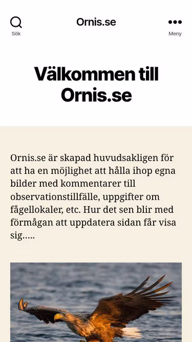 Screenshot of ornis.se