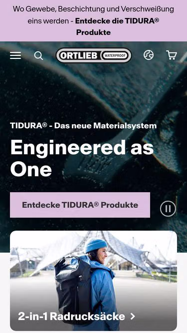Screenshot of ortlieb.de