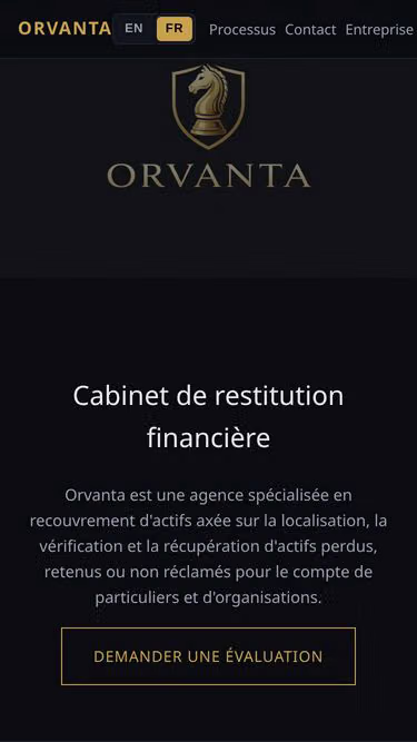 Screenshot of orvanta.ca