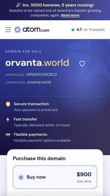 Screenshot of orvanta.world