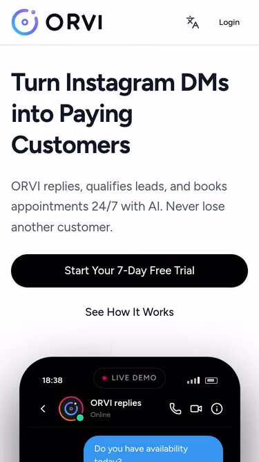 Screenshot of orvi.es