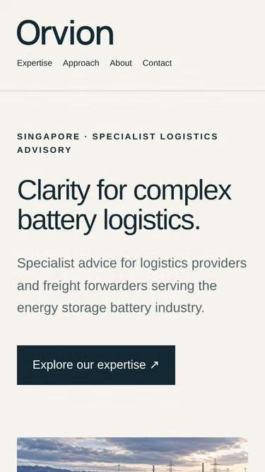 Screenshot of orvion.agency