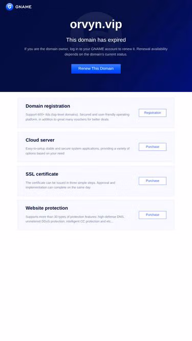 Screenshot of orvyn.vip