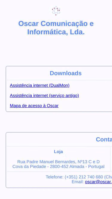 Screenshot of oscar.pt