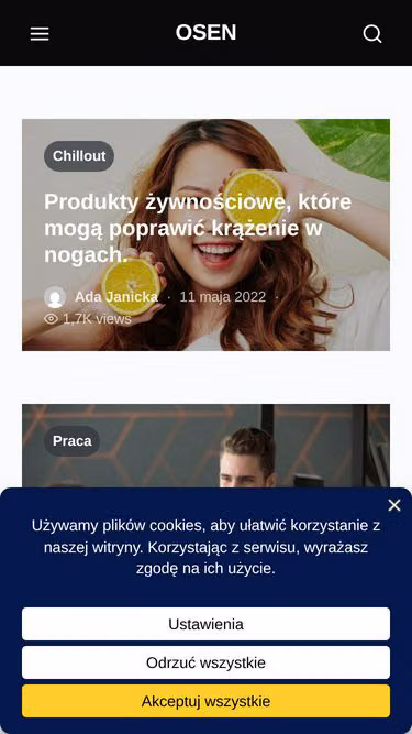 Screenshot of osen.pl