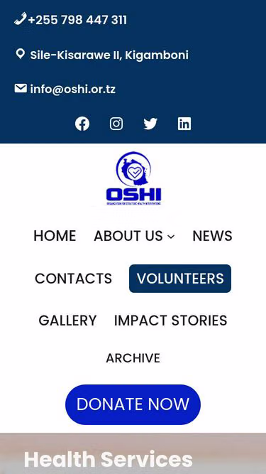 Screenshot of oshi.or.tz