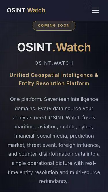 Screenshot of osint.watch