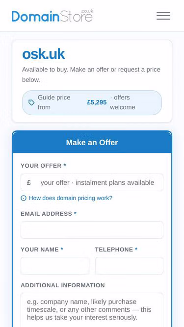 Screenshot of osk.uk