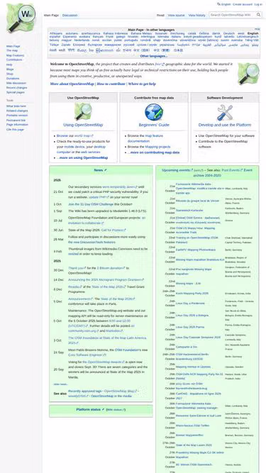 Screenshot of osm.wiki