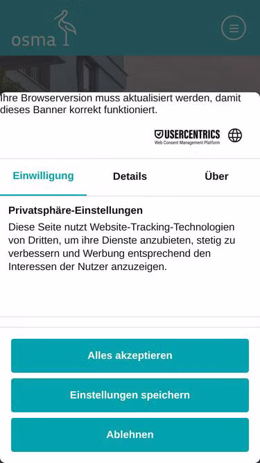 Screenshot of osma.de