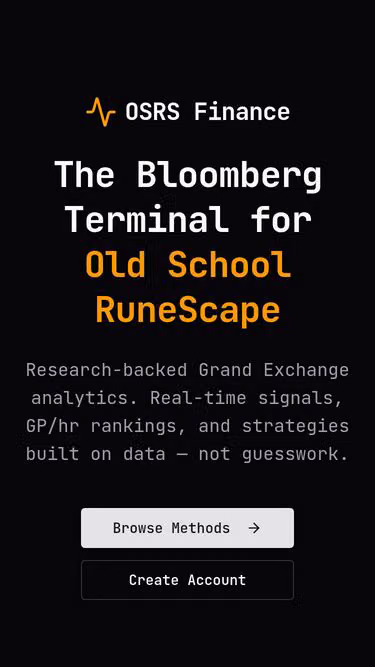 Screenshot of osrs.finance