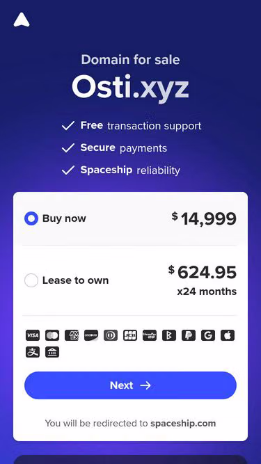Screenshot of osti.xyz