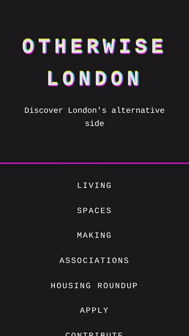 Screenshot of otherwise.london