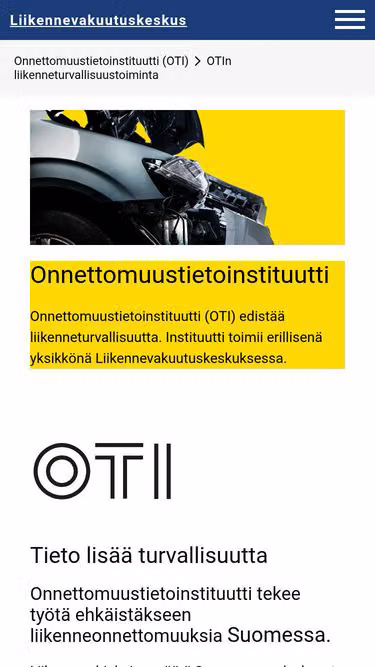 Screenshot of oti.fi
