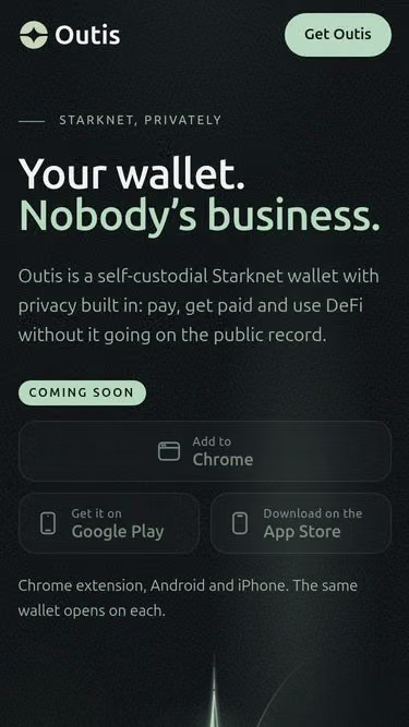 Screenshot of outis.cash