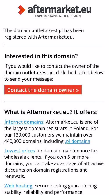 Screenshot of outlet.czest.pl