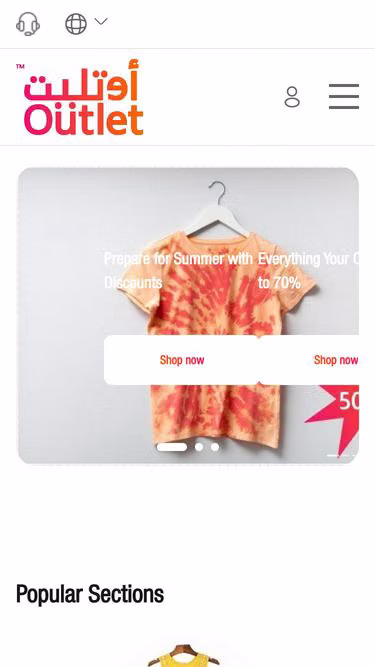 Screenshot of outlet.sa