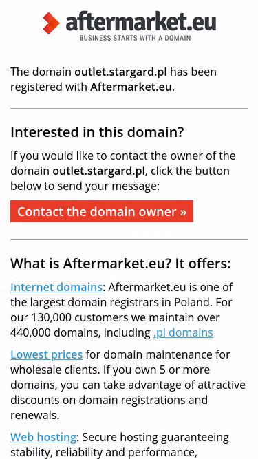 Screenshot of outlet.stargard.pl