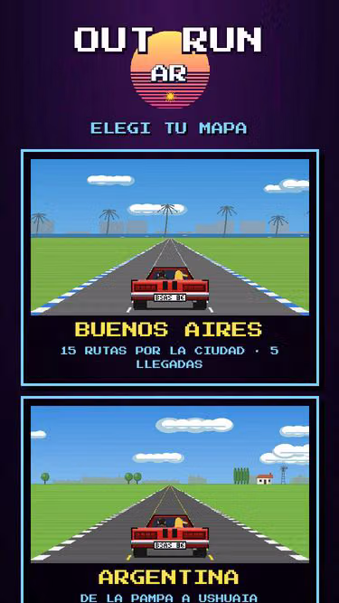 Screenshot of outrun.ar