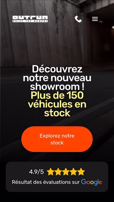 Screenshot of outrun.ch