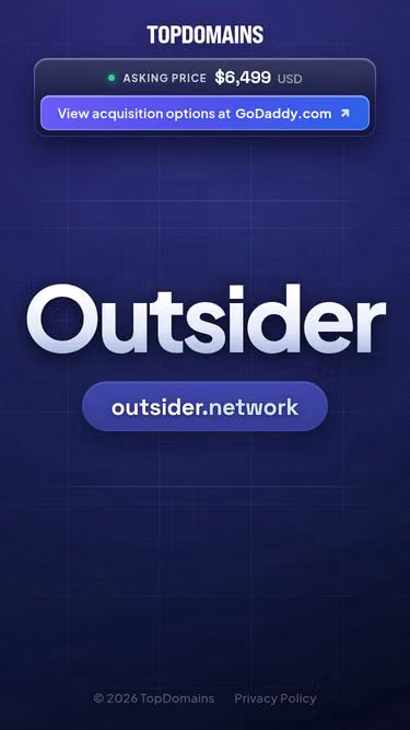 Screenshot of outsider.network