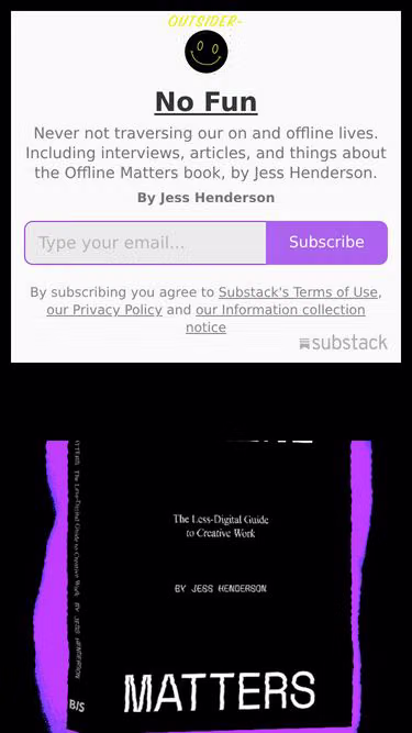 Screenshot of outsider.works