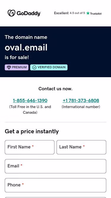 Screenshot of oval.email