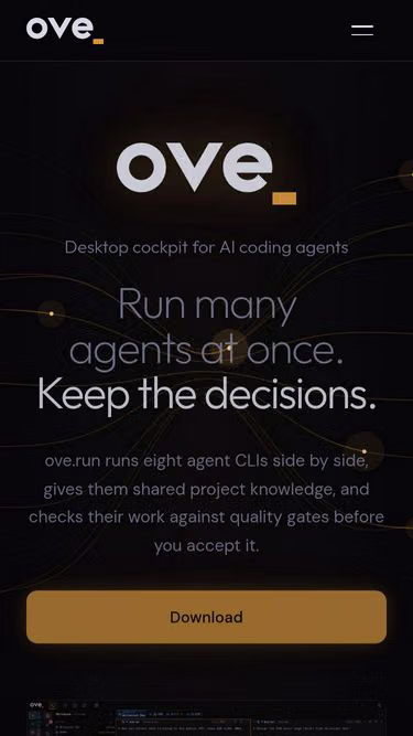 Screenshot of ove.run