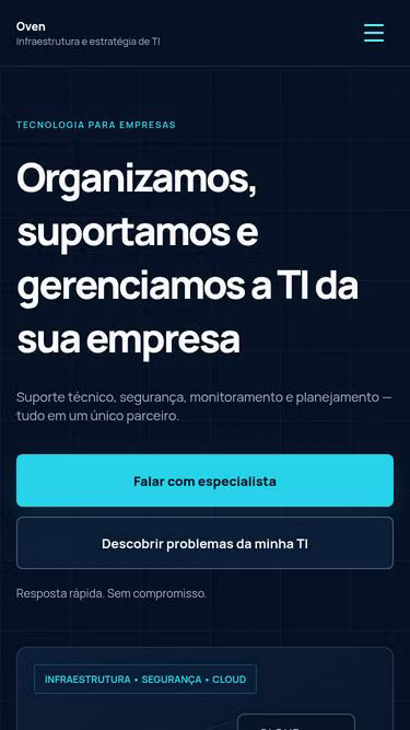Screenshot of oven.net.br