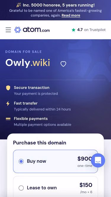 Screenshot of owly.wiki