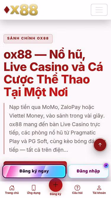 Screenshot of ox88.bid