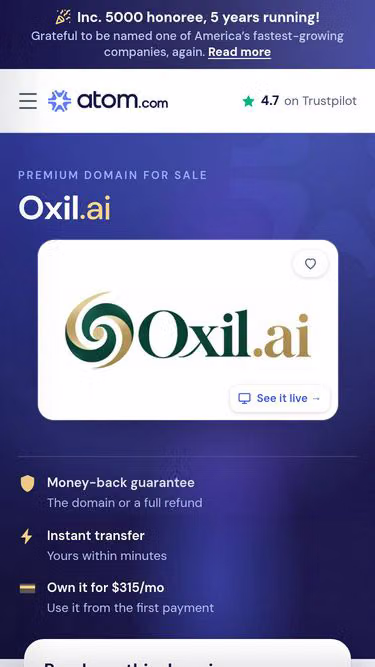 Screenshot of oxil.ai