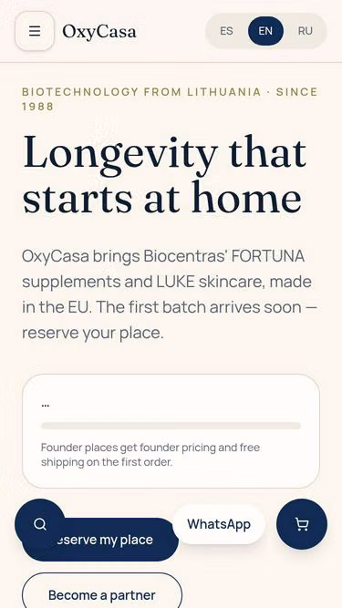 Screenshot of oxy.casa