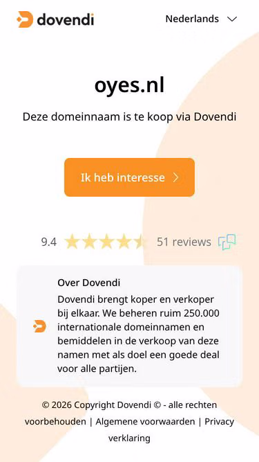 Screenshot of oyes.nl