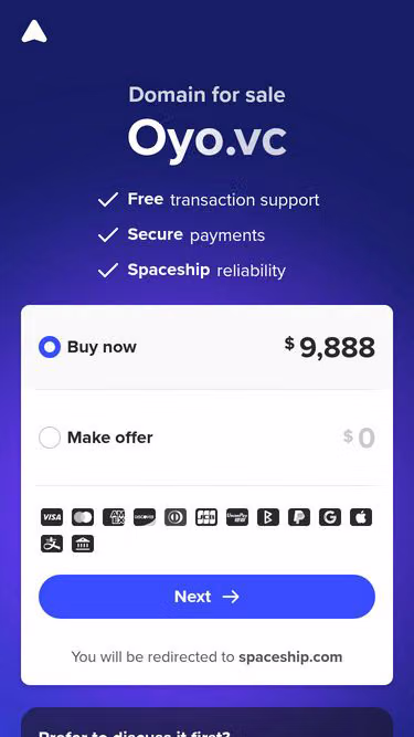 Screenshot of oyo.vc