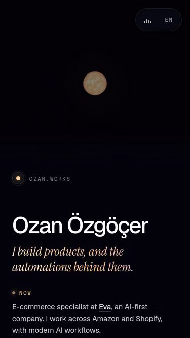 Screenshot of ozan.works