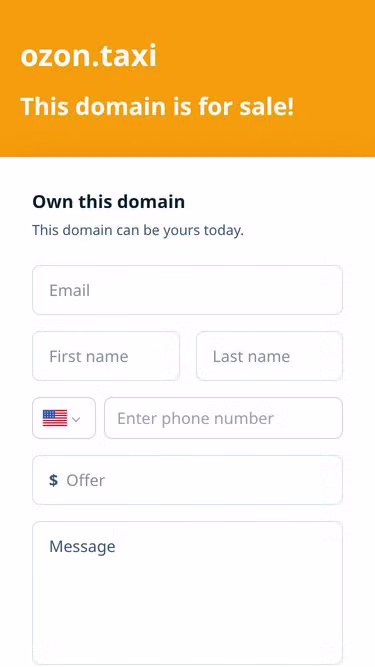 Screenshot of ozon.taxi