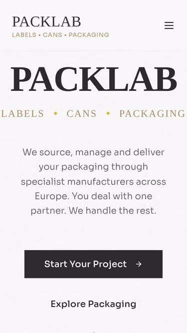 Screenshot of packlab.io