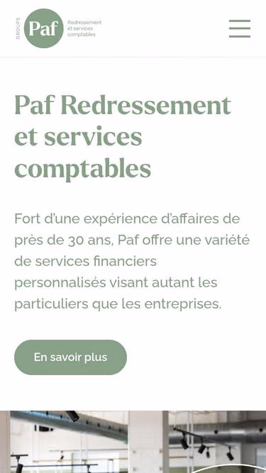 Screenshot of paf.ca