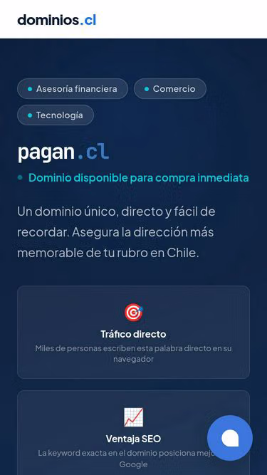 Screenshot of pagan.cl