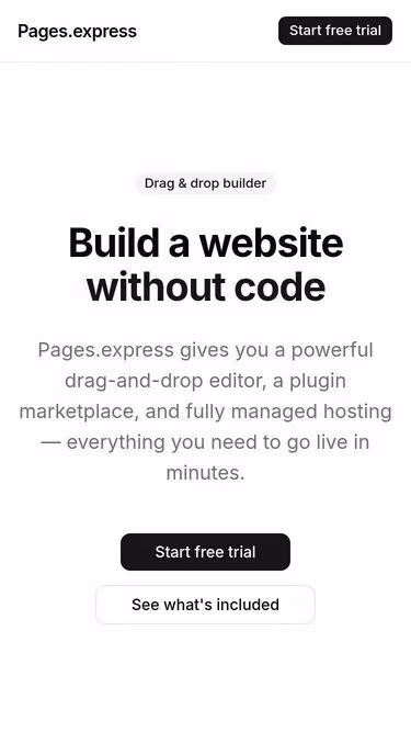 Screenshot of pages.express
