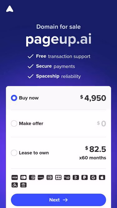 Screenshot of pageup.ai