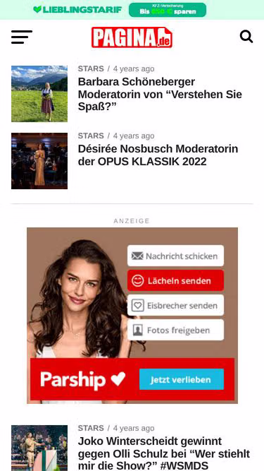 Screenshot of pagina.de
