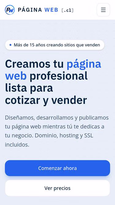 Screenshot of paginaweb.cl