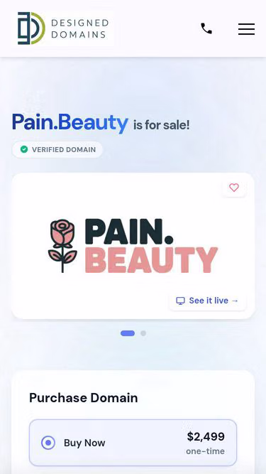 Screenshot of pain.beauty