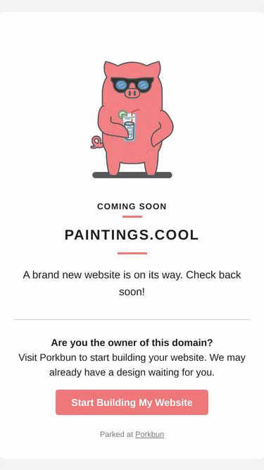 Screenshot of paintings.cool