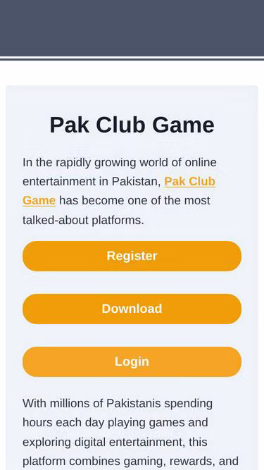 Screenshot of pakclub.com.pk