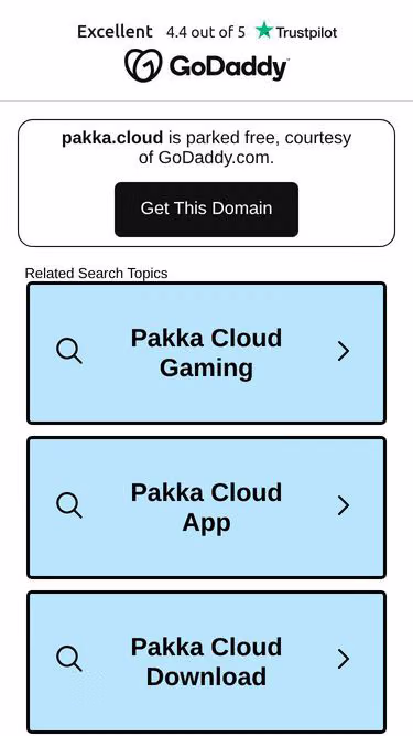 Screenshot of pakka.cloud